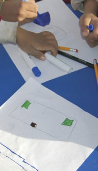 Partial Photo of Children Drawing
