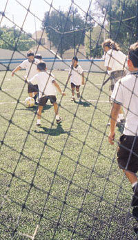 Partial Photo of Boy Playing Soccer
